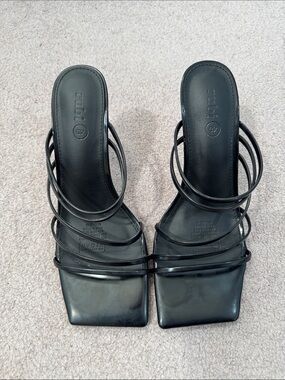 Strappy Black Women's Mule Sandals